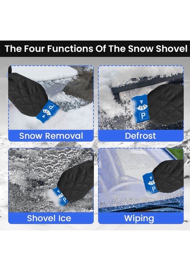 Geeksen Plastik Ve Kauçuk Oto Park Diski İle Yan Tarafta Buz Kazıcı, Avrupa'da Onaylı, 24 Saatlik Ayar, Mavi Renk, Camlardan Kar Ve Buz Temizliği Mavi