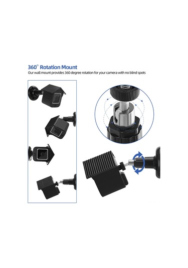 Reedark Wyze Cam V3 İçin Siyah Su Geçirmez Koruyucu Kılıf - 360 Derece Döner Duvar Montajı, Abs Malzeme İle Dış Mekan Uyumlu