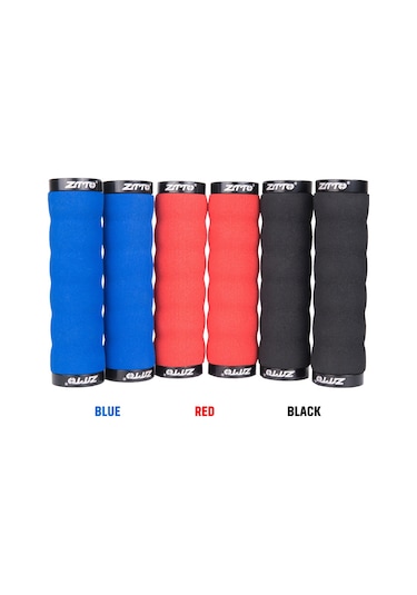 Folinda Sünger Bisiklet El Tutanları, Alüminyum Kilitleme Halkaları, Ergonomik Anti-skayma, Şok Emici, 22.2mm El Çubukları İçin, Ag30 Siyah Siyah