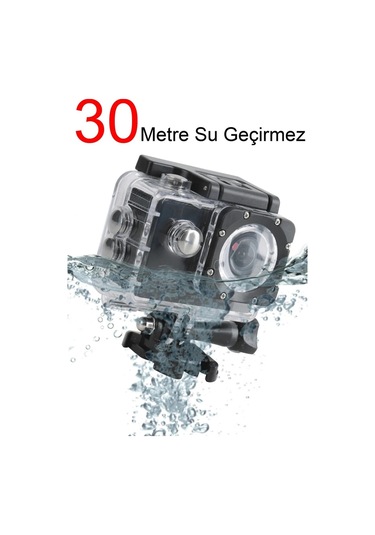 4k Ultra Hd 12mp Wifi Waterproof 30m Su Geçirmez Aksiyon Kamera Siyah
