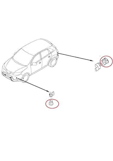 Park Sensör Yuvası Nissan Qashgai Ön / Arka 2014-2015-2016-2017 1 Adet