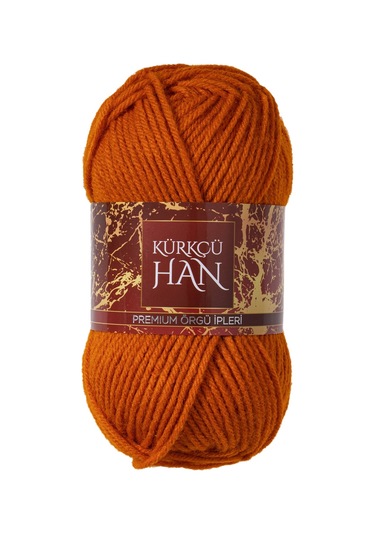 Kürkçü Han Dekor 100gr 100m El Örgü İpi Turuncu