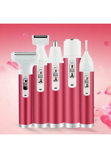 5'i 1 Arada Kadın Bikini Vücut Tüyleri Tıraş Makinesi Seti Usb Tüy Alma Epilatörü Kadınlar İçin Tüy Alma Makinesi