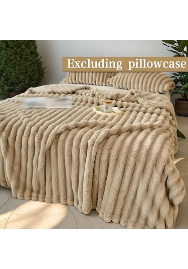 Willowhaven Hediye Battaniye Khaki Plüş Tüm Mevsimler Yumuşak Yıkanabilir 150x200cm