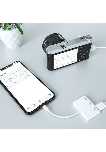 Ally 3In1 Iphone/Ipad Lightning To Usb Kamera Okuyucu