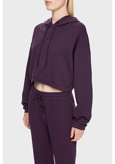 Les Benjamins Bayan Sweat Lb24fwessfuhd-303 Mor Mor