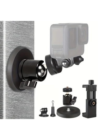 Xuweiwei Sporkamera Gimbal Manyetik Montaj Her Şey Dahil 360 Derece Dönebilen Telefon Tutucu Kamera Bağlantı Aksesuarı -