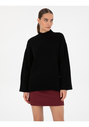 Pierre Cardin Kadın Siyah Kazak /triko 50310958-vr046 Siyah