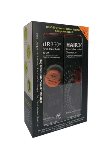 Hair 360 Growth Factors Booster Dökülme Karşıtı Şampuan 2 x 200 ML