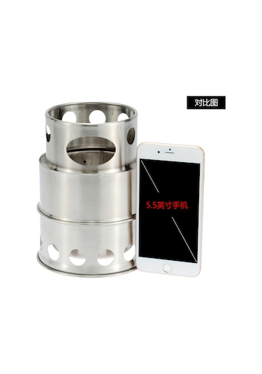 Geeksen Kamp İçin Taşınabilir Ahşap Ocağı - Çelik Yapısı, Kolay Kurulum, Mutfak İçin Delikli Tasarım, Siyah Ağ Çantası İle Taşınabilir Çok Renkli