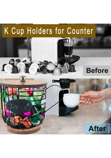 Kahve Arkadaşı Depolama Rafı Kupa Şeklinde Mutfak Depolama Sepeti, Size:gold No Words Diğer