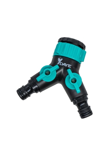 Daye Dy8002l Çift Çıkışlı Vanalı Musluk Adaptörü 3/4" - 1" 3/4 - 1 İnç Uyumlu
