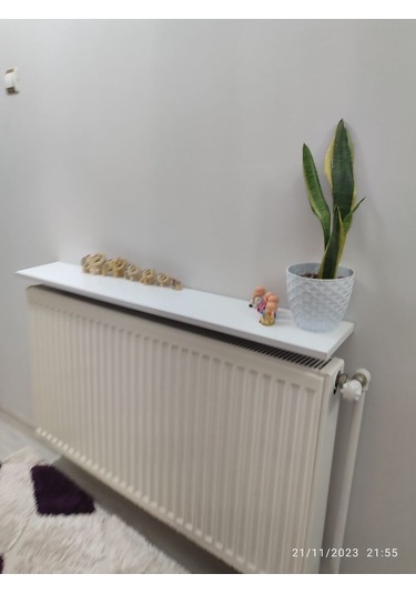 Güvendekoratif Uçar Raf Petek Üstü 100x18 Cm Beyaz