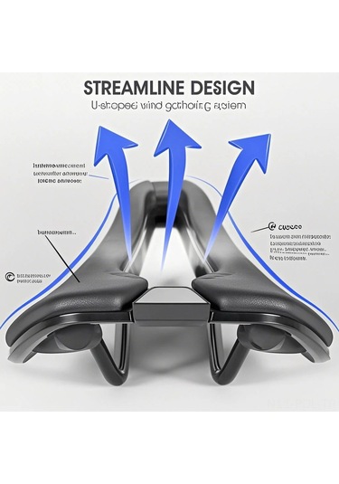 Padalink Mountain Bike Ergonomic Saddle - Hollow Ventilated Comfortable Seat With Pressure Relief Design, Black Cycling Equipment Siyah