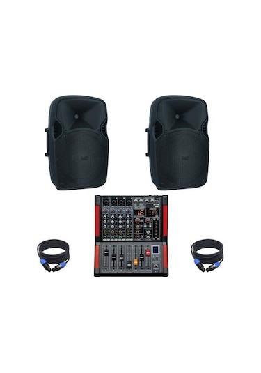 Dj Pro Hazır 1200 Watt Pasif Ses Sistemi Paket-4