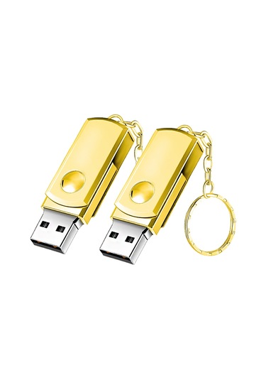 Usb Flash Drive, Anahtarlıklı 128gb Mini Usb Flash Sürücü, Yüksek Hızlı Usb 3.0, X 2 128gb Gold