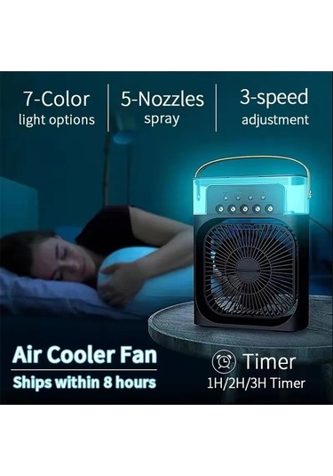 Besthome1 Yeni 3'ü 1 Arada Fan, Klima, Hava Soğutucusu, Led Gece Lamba 1 Adet