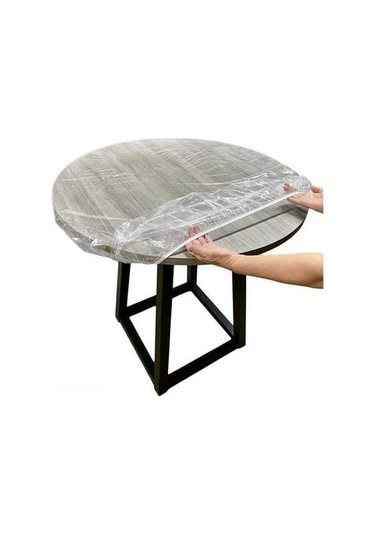 Novahub 48r Yuvarlak Pvc Şeffaf Tek Kullanımlık Masa Örtüsü - 36-44 İnç İçin Uygun Diğer