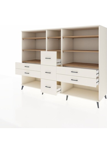 Kronos Dolap 8 Raflı 7 Çekmeceli 220x59x163 Aytaşı-çam/aytaşı Aytaşı-çam/aytaşı