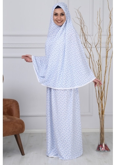 Iki Parça Pratik Namaz Elbisesi Beyaz