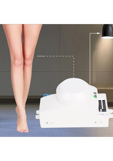 Yaozixa 220-240v 360 Taramalı Mikrodalga Sensörü, Otomatik Işık Kontrolü, Koridor/fabrika Uygulamaları Sk-600