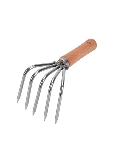 Suntek El Tırmık Ahşap Saplı Kültivatör Kısa-sap-5-diş