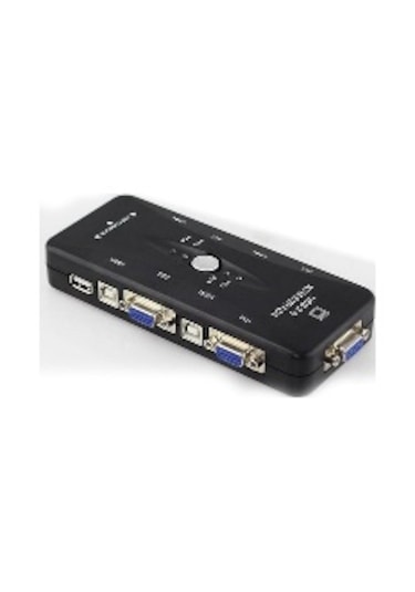1 Monitör 4 Kasa Kvm Switch 4 Port Usb Kvm Switch