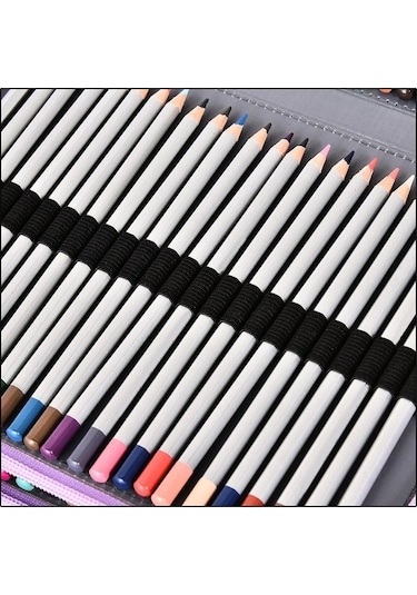 Willowhaven 184 Delik Sanat Depolama Kalem Kutusu Çok Renkli Eskiz Kalem Renk Kurşun Büyük Kapasiteli Kırtasiye Kutusu Siyah Siyah