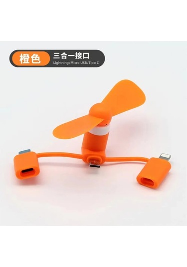 3'ü 1 Arada Mini Elektrikli Cep Telefonu Vantilatörü Beyaz 1 Adet