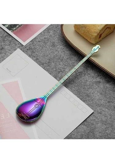 Dancemonkey Kaliteli Kahve Karıştırma Kaşığı Yaratıcı Çiçek Şekli Çok Renkli