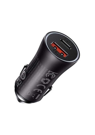 Novahub Golden Contactor 60w Type-c+usb Hızlı Araç Çakmaklı Siyah