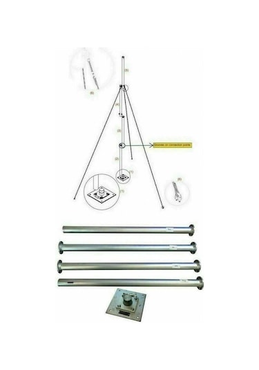 İstabreeze Direk Seti 4 Metre - Rüzgar Türbini İçin 40 Kg Taşıma Kapasiteli