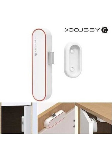Jokmae Akıllı Çekmece Kilidi - Bluetooth Uygulamalı, Çocuk Güvenliği, Beyaz