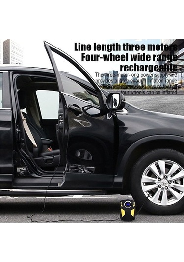 Mufunye 12v Araç Lastik Pompa, Akıllı Sayısal Göstergeli, Otomatik Şarj Cihazı - St-5002 Sürüş Yolu Paketi