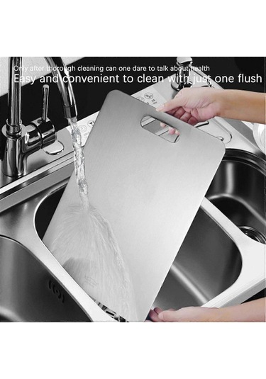 Titanyum Kesme Tahtası Çift Taraflı Titanyum Mutfak Doğrama Tahtası S202412304877 D Diğer