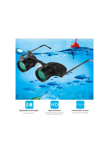 Samdoo Balık Tutma İçin 10x Büyütme Gücü, Optik Lensli, Ayarlanabilir Göz Mesafeli, Hd Görünüm Sağlayan Balıkçı Binokülü