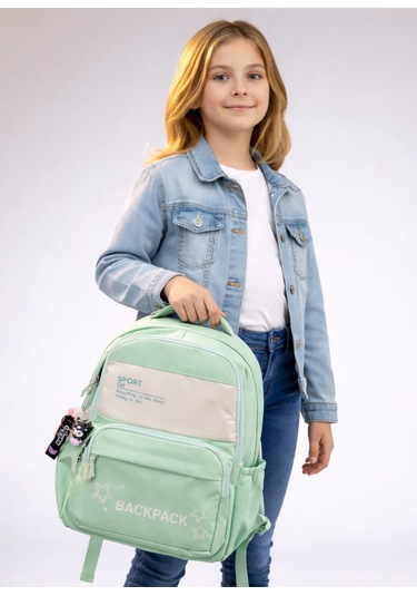 Backpack Çok Bölmeli Okul & Günlük Sırt Çantası Yeşil