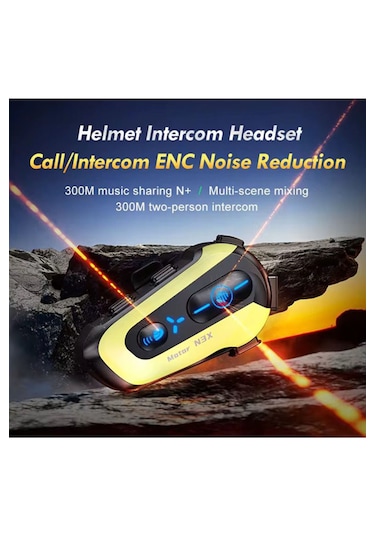 N-3x Intercom 3 Kişi Bağlantılı 1000mah Motosiklet Kulaklık