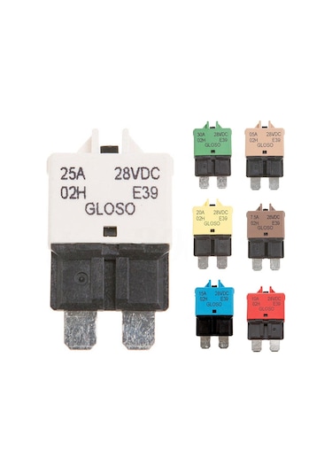 5-30a Devre Kesici Bıçak Sigorta Sıfırlanabilir Otomatik Manuel Araba Deniz Ralli 12v 24v 20