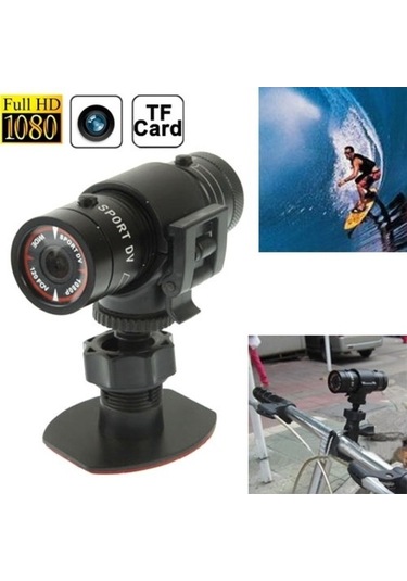 Prestigegoods Full Hd Kask Kamerası, Spor Bisiklet, Tf Kart Destek, 120 Geniş Açılı Lens Siyah