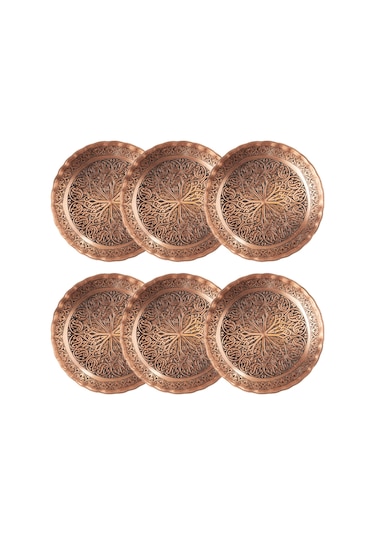 Dmt Copper Home Gaziantep Bakır Çerezlik Seti Kuruyemiş 6 'lı Set 12cm X 2,5cm