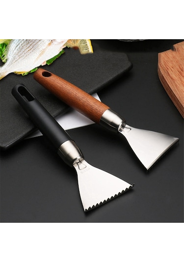 Paslanmaz Çelik Taşınabilir Balık Pulları Temizleyici Kablosuz Mutfak Balık Pulları Temizleyici Gümüş