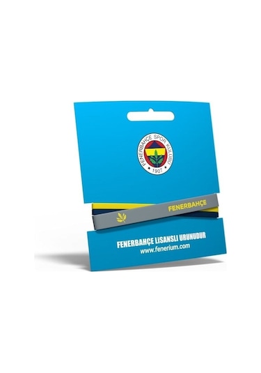 Fenerbahçe  2'li Silikon Bileklik Kanarya Baskı Kutulu 001