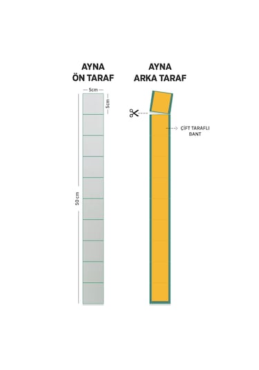 Dekoratif Mozaik Ayna Kare 4mm Düz Ayna 100 Adet 5cm X 5cm