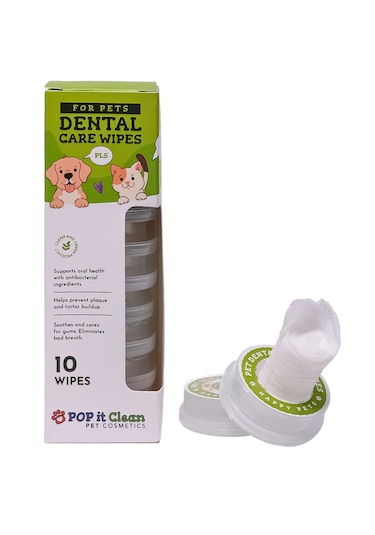 Popitclean Evcil Hayvan Kedi & Köpek Diş Bakım ve Temizleme Mendili