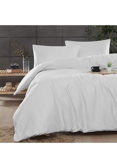 Mulberry Ranforce Tek Kişilk Pamuklu Nevresim Takımı 160 x 220 - Beyaz