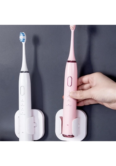 Yapışkanlı Duvara Monte Şarjlı Diş Fırçası Tutucu Stand-al4801 Beyaz