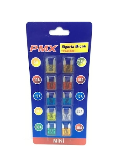 Araç Oto Sigorta Seti 10'lu Set Bıçak Sigorta Küçük Boy N11.594