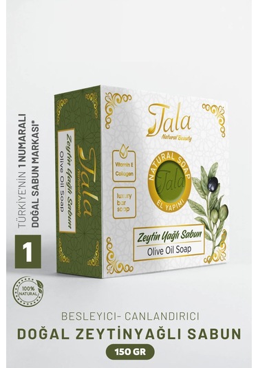 Tala Saf Zeytinyağlı Sabun Saç Ve Cilt Bakımı İçin Bitkisel Zeytinyağı Sabunu 150 G