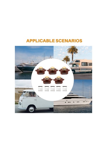Nayomiglow Adet Anahtarsız Basmalı Düğmeli Kapı Tokmağı Kilidi Rv Karavan Kabin Tekne Motor Ev Dolabı, Kahverengi Altın